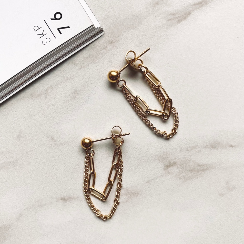 18K gold plated earrings - Alexandra
